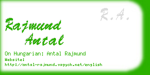 rajmund antal business card